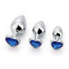 Heart Shaped Male Masturbation Toy Vibrating Butt Dildo Multi Colors Metal Ass Toy