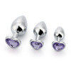 Heart Shaped Male Masturbation Toy Vibrating Butt Dildo Multi Colors Metal Ass Toy