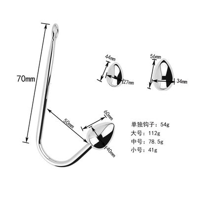Cage Anal Plug Sex Toys Stainless Steel Anal Toy For Men Hooks Cock Set With Adjustable Ball