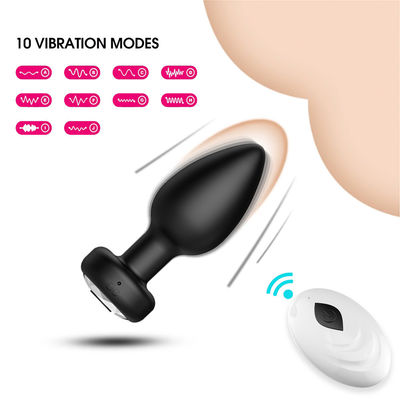 Wireless Thrusting Anal Plug Sex Toys Silicone USB Rechargeable 10 Frequency