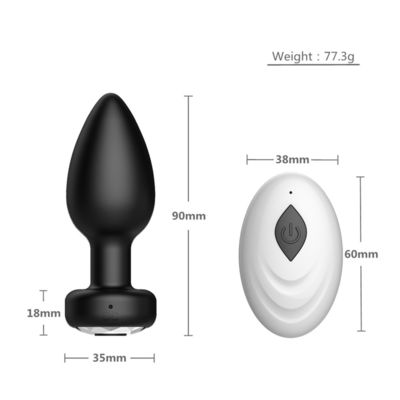 Wireless Thrusting Anal Plug Sex Toys Silicone USB Rechargeable 10 Frequency