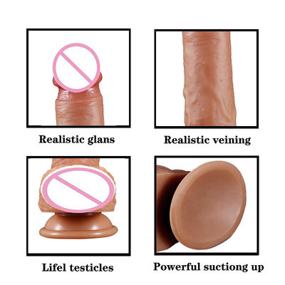 Artificial  Penis Anal  Male Realistic Dildo Liquid Soft  Silicone  Rubber  Sex Toys For Women  Strong Suction Cup Hands-Free