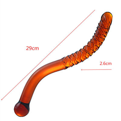 High Quality  Artificial  Handmade  Shot  Anal Plug Crystal Crystal Penis Shaped Glass Dildo For  Vagina