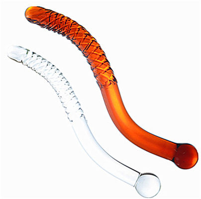 High Quality  Artificial  Handmade  Shot  Anal Plug Crystal Crystal Penis Shaped Glass Dildo For  Vagina
