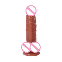 21.5 X 4cm Women Realistic Dildo Soft Silicone Dildo Waterproof