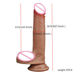 Male Penis Liquid Silicone Dildo Hands Free Super Realistic Dildo 350g