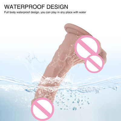 XS-WBB10017   Penis   Male Realistic Dildo Liquid Soft  Silicone  Rubber  Sex Toys For Women  Strong Suction Cup Hands-F