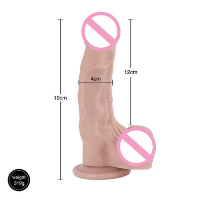 XS-WBB10017   Penis   Male Realistic Dildo Liquid Soft  Silicone  Rubber  Sex Toys For Women  Strong Suction Cup Hands-F