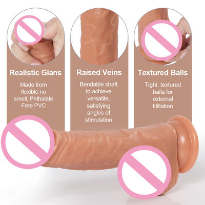 Penis Male Liquid Silicone Dildo Suction Cup Soft Ultra Realistic Dildo For Women