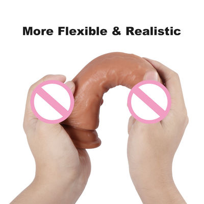 Penis Male Liquid Silicone Dildo Suction Cup Soft Ultra Realistic Dildo For Women