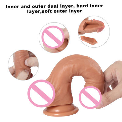 Penis Male Liquid Silicone Dildo Suction Cup Soft Ultra Realistic Dildo For Women
