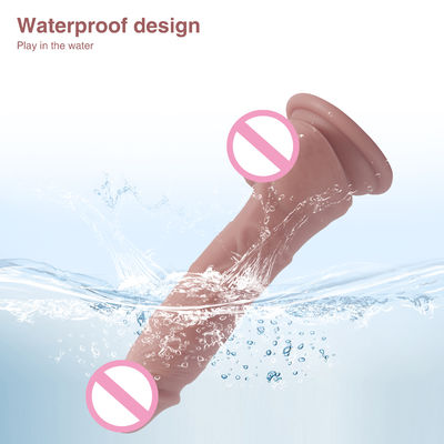 XS-WBB10018 Penis Male Realistic Dildo Liquid Soft  Silicone  Rubber  Sex Toys For Women  Strong Suction Cup Hands-F