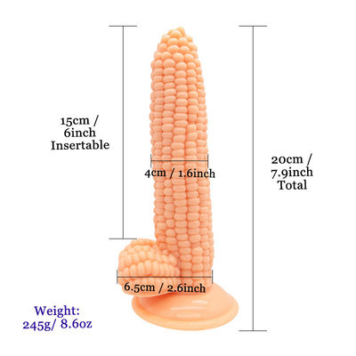 Huge Corn Shaped Realistic Dildo Penis Corn Cob Dildo  245g