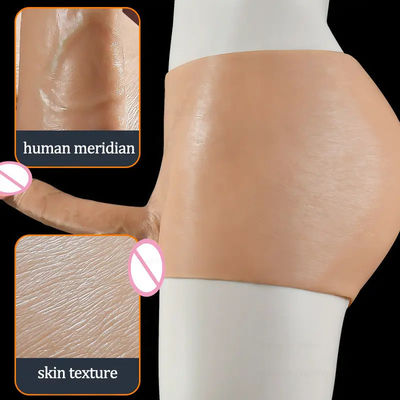 Men Underwear Male Artificial Penis Strap On Dildo Panties Hollow Solid 820g