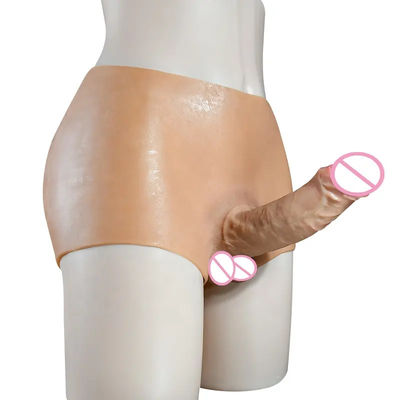 Men Underwear Male Artificial Penis Strap On Dildo Panties Hollow Solid 820g