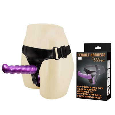 498g Double Realistic Dildo Strap On Dildo With Belt Bondage Harness