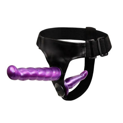 498g Double Realistic Dildo Strap On Dildo With Belt Bondage Harness