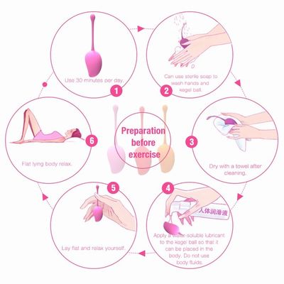 Silicone Kegel Ball Vibrator Weighted Kegel Tightening Ball Anal Pussy Vibratior