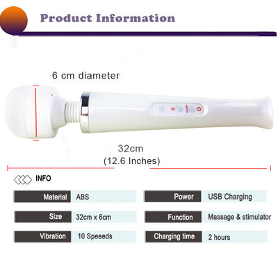 Clitoral AV Wand 335g 10 Speeds Women Masturbator Handheld Personal Wand Massager