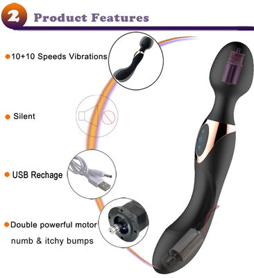 22CM Personal Women AV Wand ODM 300g Clit Vibrator Rechargeable Wand Massager