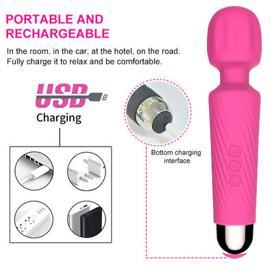 Woman Silicone Sex Toys Massager Handheld Magic Wand Rechargeable Vibrator For Clitoral