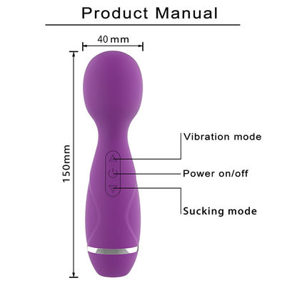 Mini Wireless Japan AV Wand Girls Pussy Sucking Black Massage Wand Vibrator