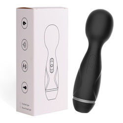 Mini Wireless Japan AV Wand Girls Pussy Sucking Black Massage Wand Vibrator