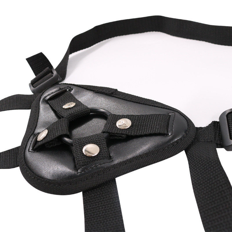 Lesbian Wearable BDSM Set Black Rubber Dildo Pants For Men Strap On Pants