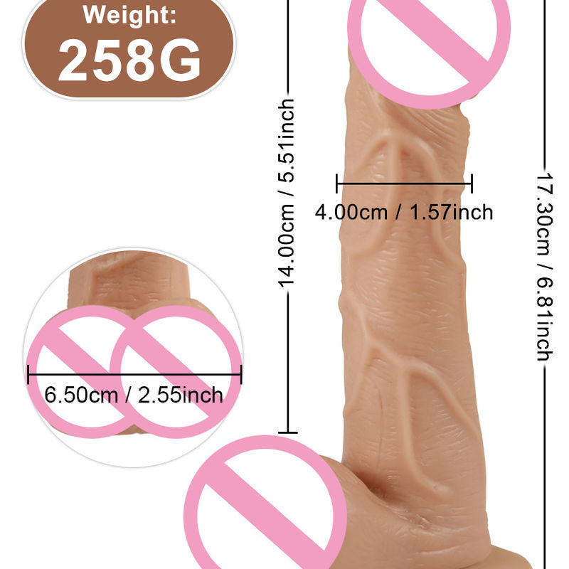 5.3Inch Vibrator Adult Toy Realistic Big Dildo Silicone Penis For Adult Women