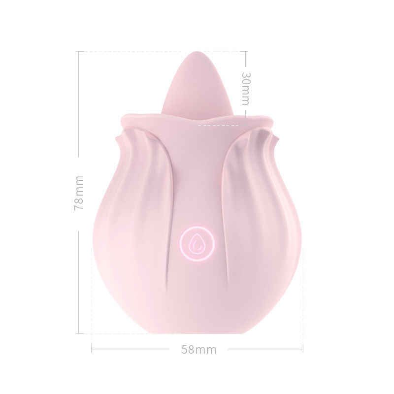 360g Tongue Vibrator Adult Toy Vibrator Sex Toy Vagina Sucking Pink Flower Shaped