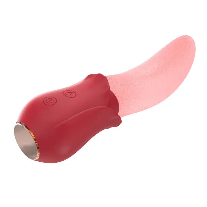 250g Rose Vibrator Sex Toy Nipple Wearable Clit Stimulator Long Tongue Vibrator