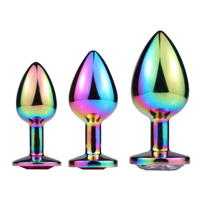 Round Masturbation Anal Plug Sex Toys Male Anal Toy Stimulator Crystal Accessory