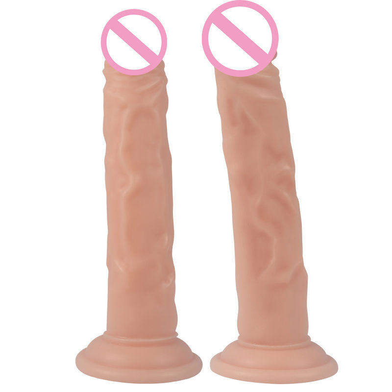 100% Waterproof 7.28in Big Realistic Soft Dildo Realistic Feel Look CE