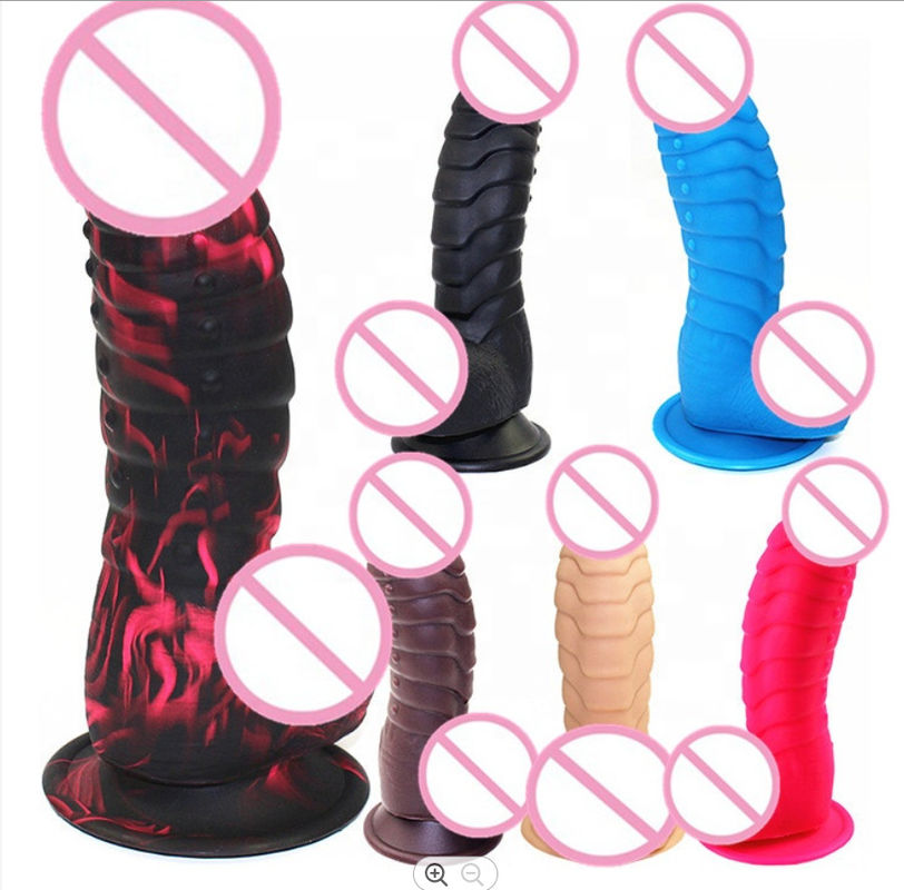 Penis Male Realistic Dildo Liquid Soft  Silicone  Rubber  Sex Toys For Women  Strong Suction Cup Hands-Free