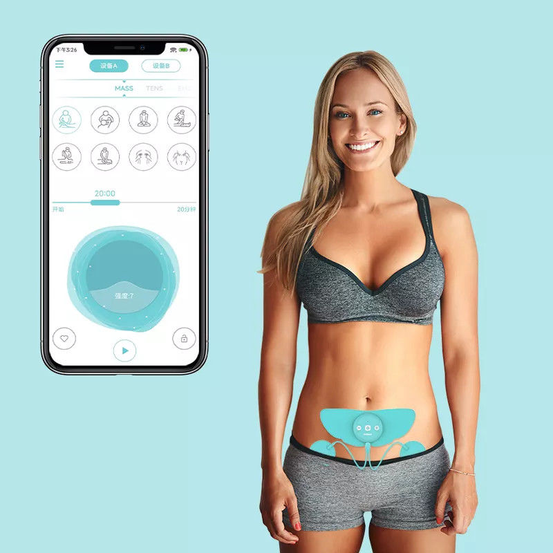 Blue Realistic Sex Doll Wireless App Remote Control Period Pain Relief Device 205mm X 4.5mm